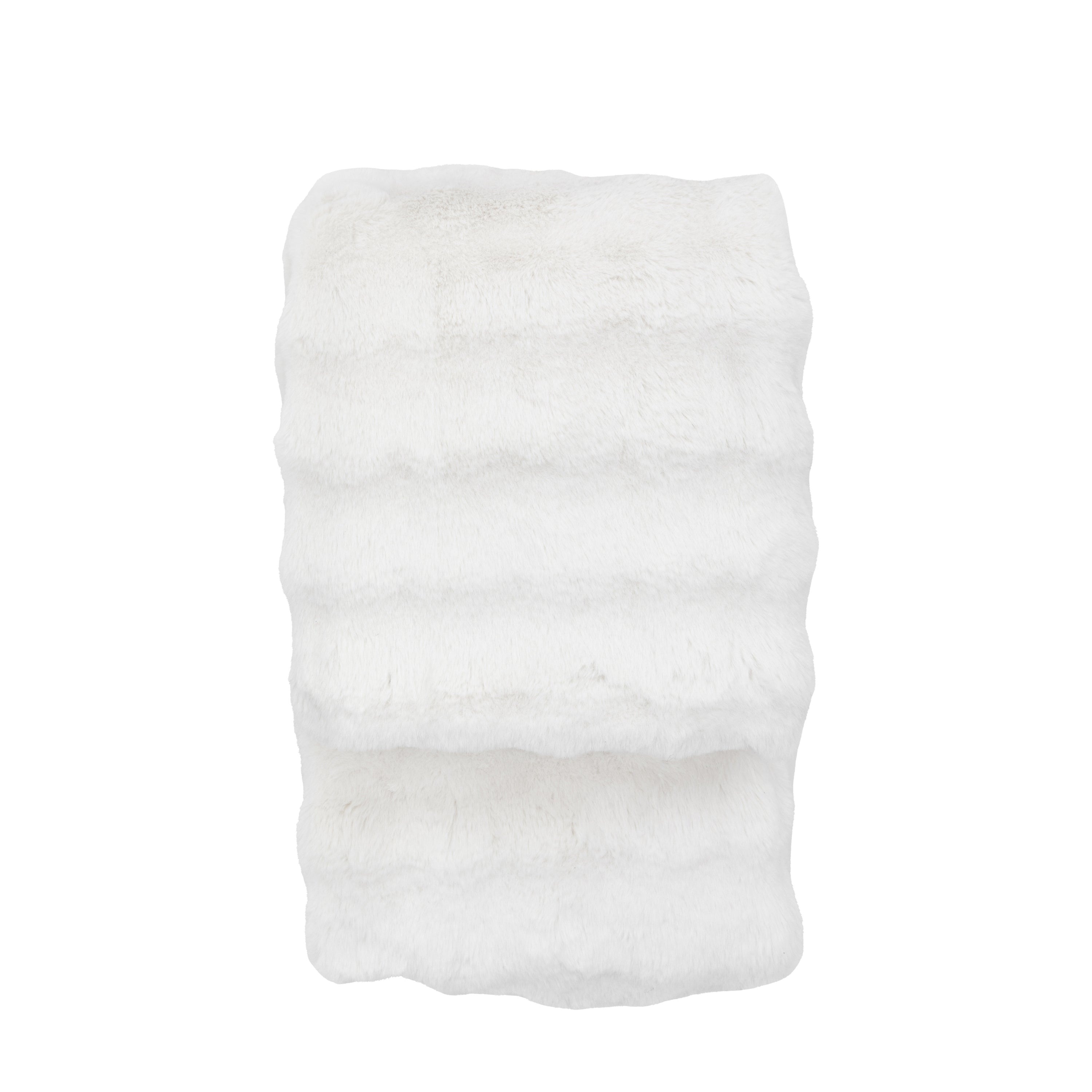 Marshmallow Rabbit Faux Fur Cream Throw | Extra Large